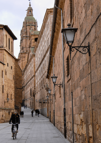Calle Compañía Salamanca con Bici Calle Compañía Salamanca con Bici